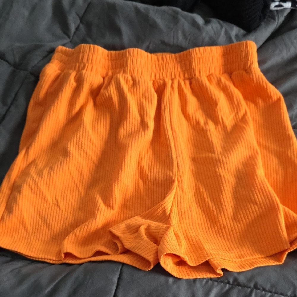 SHEIN High Waist Orange Shorts